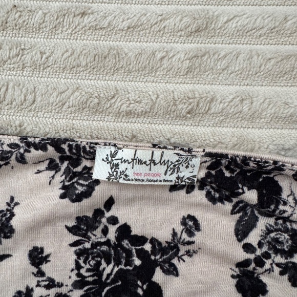 Free People Cross Front Black & Tan Floral Bodysuit - Picture 5 of 5